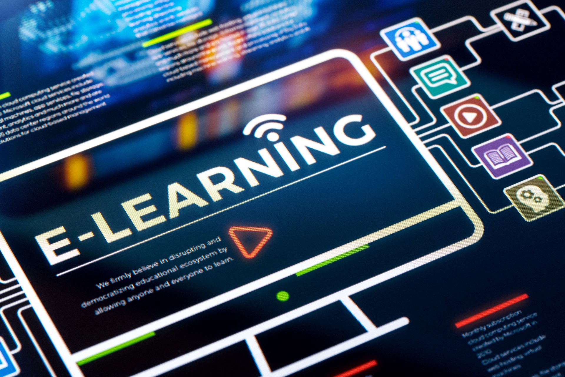 E-Learning presentation and infographics